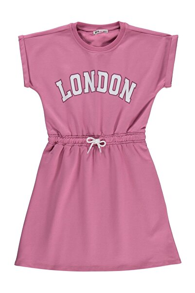 Civil Girls Φόρεμα London Printed για ηλικίες 10-13 ετών - Πούδρα