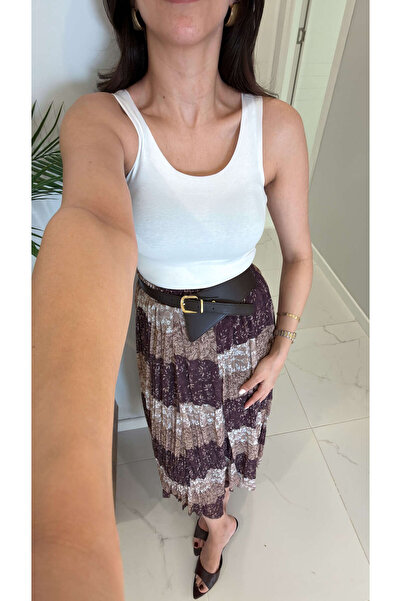 BİRCANÇİL Dlvin Fosled Ecru Seamless Round Neck Sleeveless Undershirt