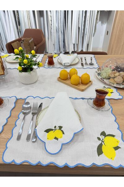 Home Limon Desenli Amerikan Servis 2 Adet