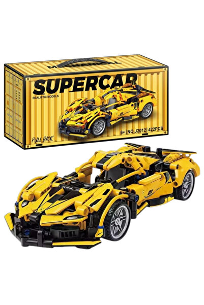 CWT Set de construcție Mașină Galbenă, scară 1:18, 422 piese
