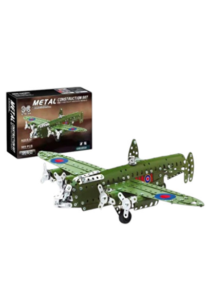 OEM Set de construcție metalic, 389 piese - avion militar clasic, 8 ani+
