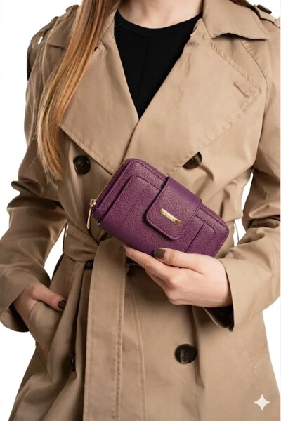 Newish Polo Women's Zippered Striped Portfolio Wallet with Flap and Zipper, V...