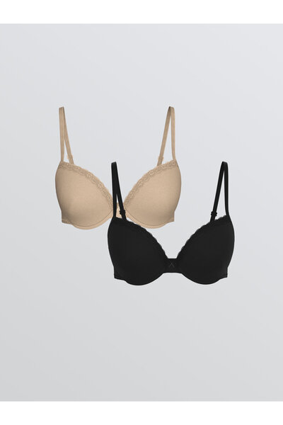 LC Waikiki Wired Non Padded Plain T-Shirt Bra 2 Pack