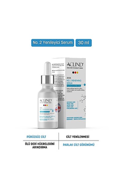 Aclind AHA No:2 Yenileyici Peeling Serumu - Glikolik Asit İçerikli Leke Karşı...