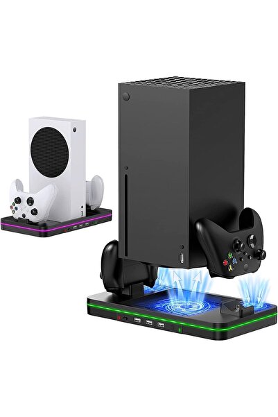 Arabest LED Cooling Stand for Xbox Series X/S,Dual Controller Charger,RGB Lig...