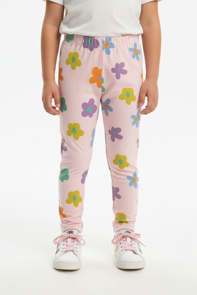 Toontoy Κοριτσίστικο κολάν με ελαστική μέση και πολύχρωμο φλοράλ σχέδιο 25029