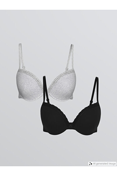 LC Waikiki Wired Non Padded Plain T-Shirt Bra 2 Pack