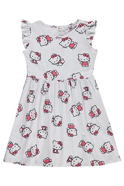Hello Kitty Φόρεμα για παιδιά 6-9 ετών - Υπόλευκο