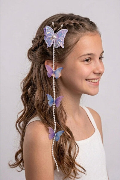 PETEK AKSESUAR Κλιπ μαλλιών - Μωβ - Animal print