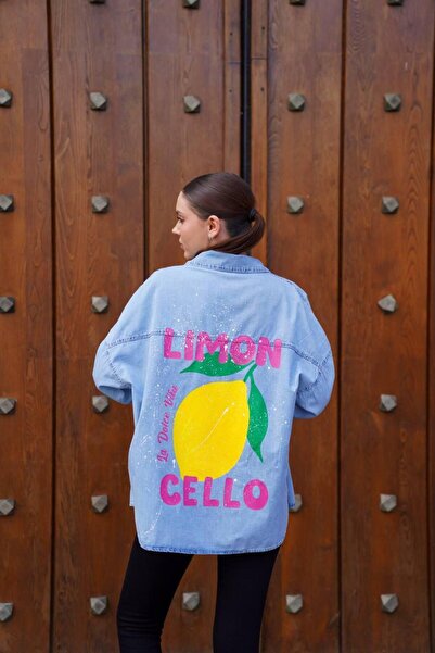 UTDU Printed Tencel Denim Shirt with Two Pockets