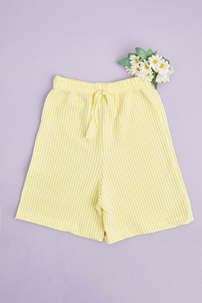 Fulla Moda Κοριτσίστικο ριγέ σορτς με ελαστική μέση