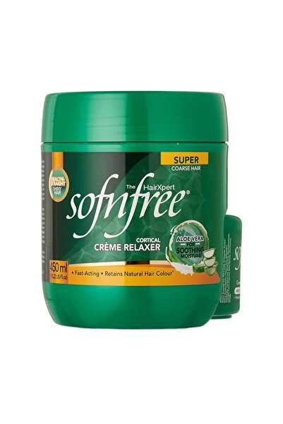 SOFN'FREE Cortical Relaxer Complete Chemical Hair Straightening Kit with Shampoo