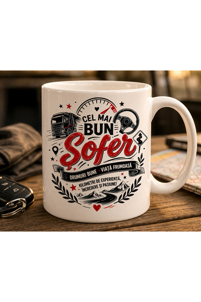 OEM Cana ceramica personalizata - Cel mai bun sofer - Cadoul perfect
