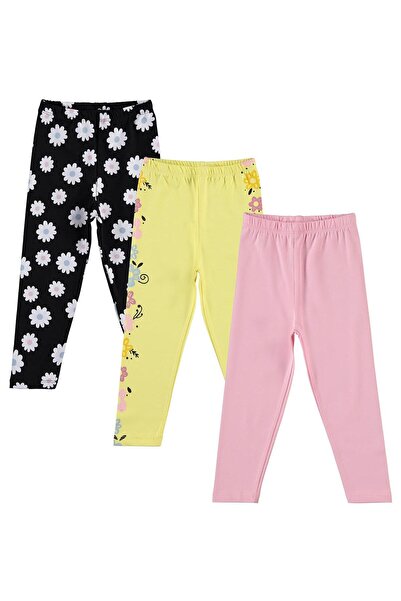 Civil Girls Σετ 3 τεμαχίων με φλοράλ σχέδια, κολάν για 2-5 ετών - Στάνταρ