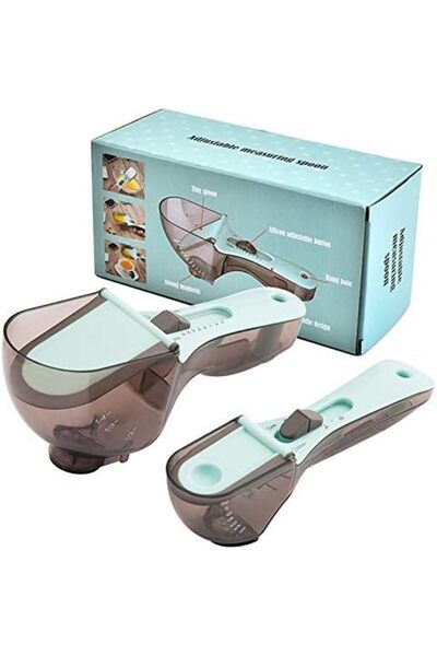 Arabest 2-Piece Adjustable Measuring Spoon Set,Easy to Use Scale Spoon for Ki...