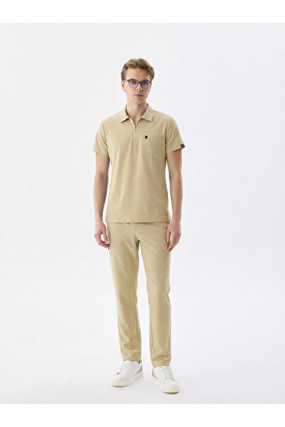 Class Üniforma Ανδρική φόρμα νοσοκόμας με λαιμόκοψη πόλο σε μπεζ χρώμα, σύμφω...