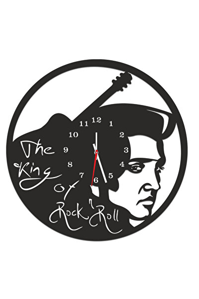 Eom Premium Decorative Wall Clock – Elvis Presley, MDF 35 cm, Silent Mechanism