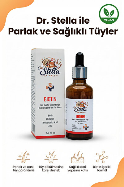 dr stella animals Dr. Stella Animals Biotin – Kedi & Köpek Tüy ve Deri Bakım ...