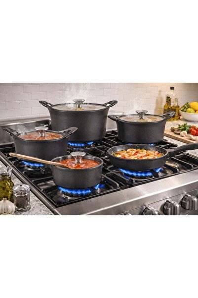 Perfect Kitchen 9-PCS COOKWARE Set BLACK
