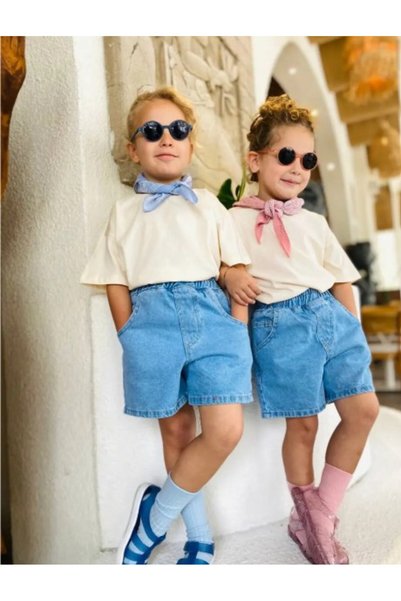 La ciel Paris La'Ciel Blue Balloon Kids Shorts