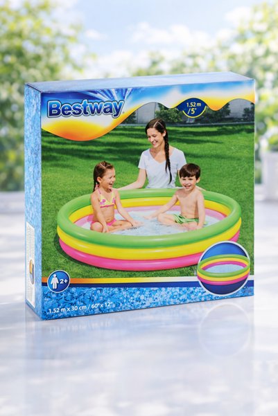 KESKİN SOUND 3 Bölmeli Şişme Zemin Havuz(1.52x30)