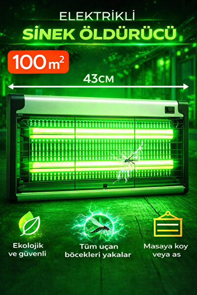 xolo Mor Işıklı Elektrikli Led Sinek Yakalayıcı Cihaz 10W 100m2 Etkili 43Cm M...