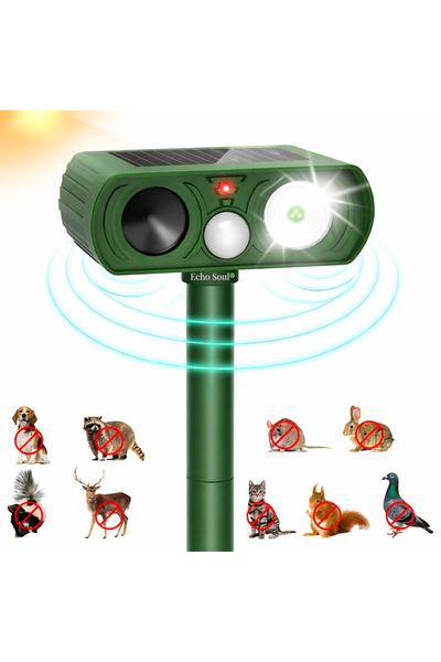 Echo Soul ®   Ηλιακή Υπερηχητική Συσκευή Απώθησης Ζώων με Αισθητήρα Κίνησης, ...