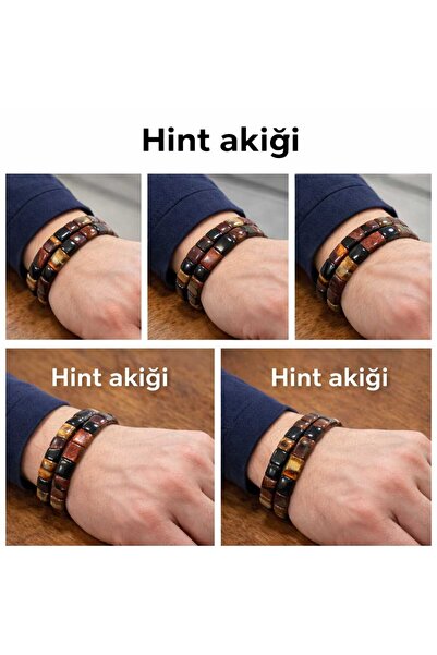 best bioenerji taş terapi Indian Agate Natural Stone Bracelet