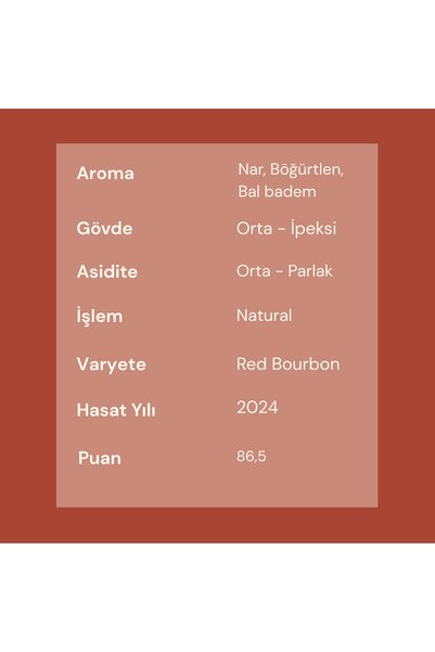 RAWTOWN Red Bourbon Natural - El Salvador - Qualified Filter Coffee 1000 Gr - Coffee Bean Core Coffee