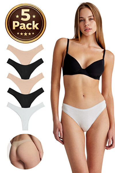 Yohannes Club Γυναικεία, βαμβακερά βασικά στρινγκ εσώρουχα, πακέτο 5 τεμαχίων...