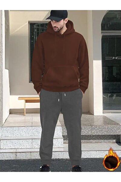 By Layina Men's Tracksuit Set - Hooded Sweatshirt & Jogger Sweatpants
