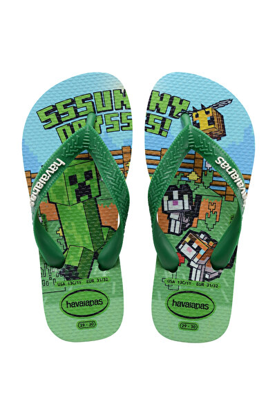 Havaianas Παιδικές πράσινες σαγιονάρες Minecraft