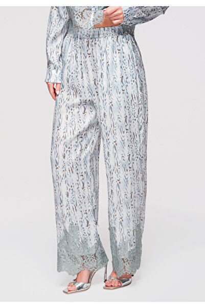 OMBRE Women's High Waist Wide Leg Pants OW-PA-E0006 Blue