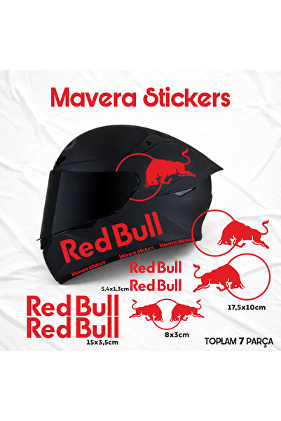 Mavera Stickers Kask İçin Boğa Sponsor Seti 7 Parça