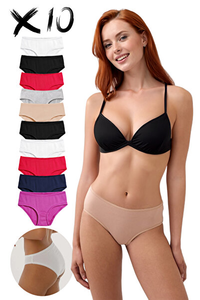 Yohannes Club Women'S, Cotton Basic Slip Panties, 10-Pack, All-Day Comfort