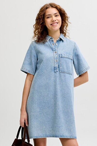 Jack & Jones Γυναικείο Τζιν Φόρεμα με Κοντά Μανίκια - Amara