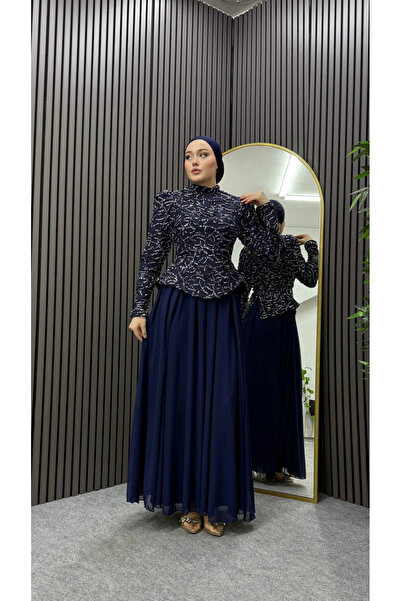 Butik Lacivert Estella Abiye Modelimiz