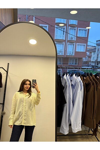 veronna Sarı çizgili gömlek
