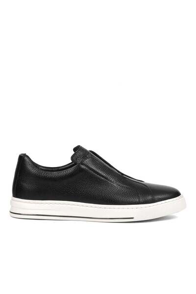 Celal Gültekin Erkek Siyah Kalın Tabanlı Deri Sneaker