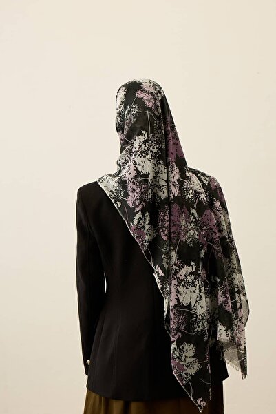 Modakaşmir Σάλι της σειράς Aya με σχέδιο φύλλων