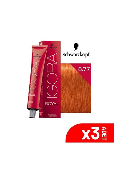 Igora Royal 8-77 Açık Kumral Yoğun Bakır 60ML-3LÜ