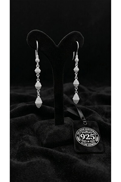 Roza Silver 925 Ayar Geleneksel Kafes Telkari El İşi Top Zincir Gümüş Üçlü Sa...