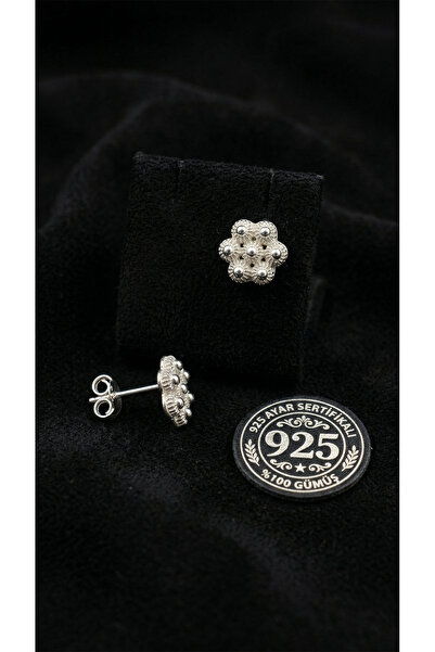 Roza Silver 925 Ayar Geleneksel Telkari El İşçiliği Midyat Bereket Serisi Çiç...