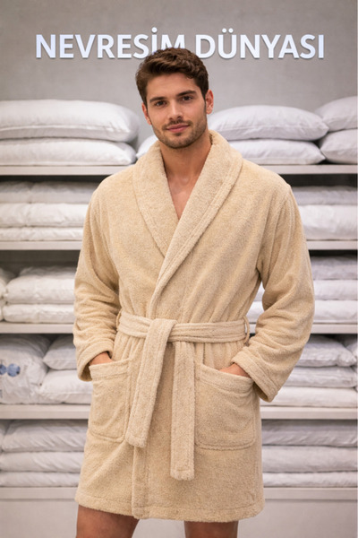 Nevresim Dünyası Μπουρνούζι - Καφέ - Απλό