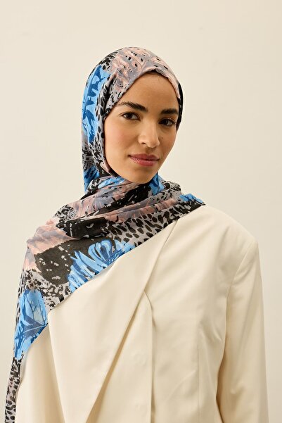 Modakaşmir Σάλι της σειράς Aya με τροπικό σχέδιο