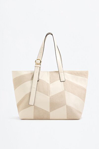 LEFTIES PATCHWORK DETAYLI TOTE ÇANTA
