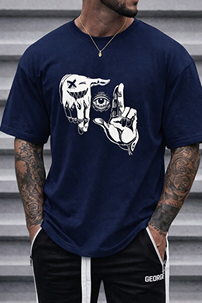 DAXİS Sportwear Company Ανδρικό μπλουζάκι με στάμπα μάτι