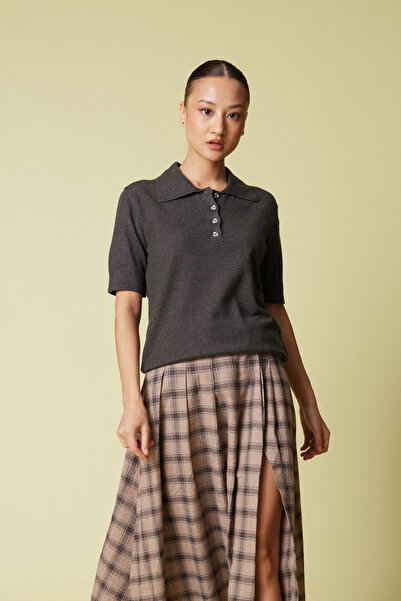 Nisan Κοντομάνικο πουλόβερ πόλο με γιακά