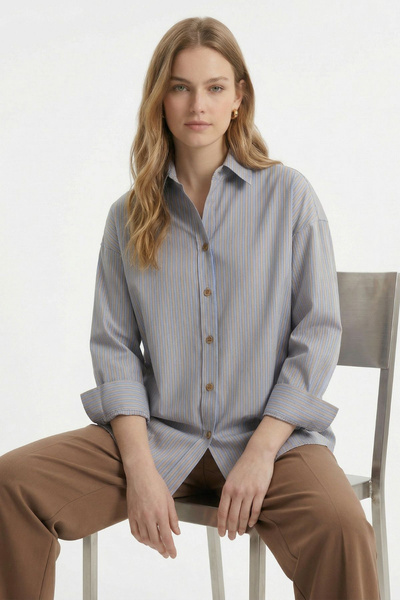 Rays Μπλούζα με ρίγες βιζόν 5475