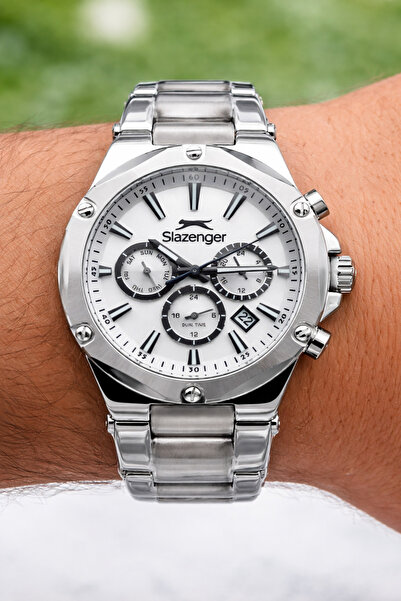Slazenger Men's Wristwatch Suitable for Daily Use Stainless Steel Case Steel ...